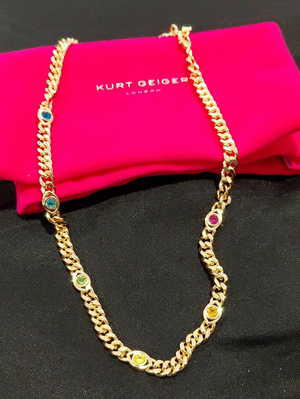 KURT GEIGER LONDON EYE CHAIN NECKLACE